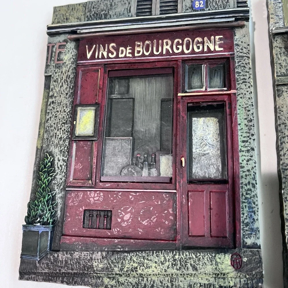 Chiu Tak Hak‎ 3D French Store Paris Plaque Set 4 Collection